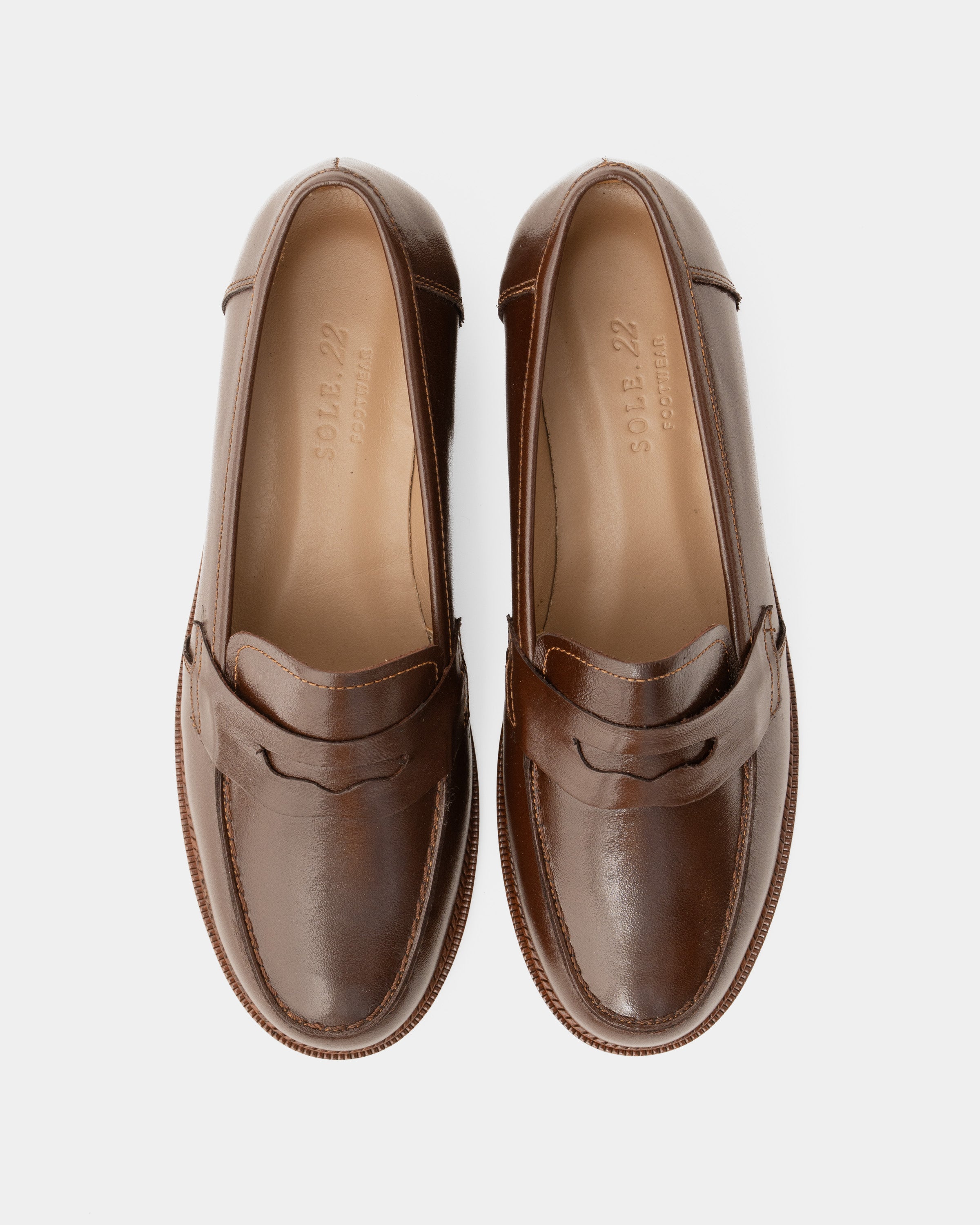 The Linear Loafer - Chestnut Brown