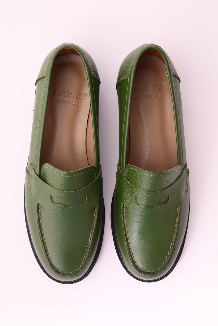 The Linear Loafer - Forest Green
