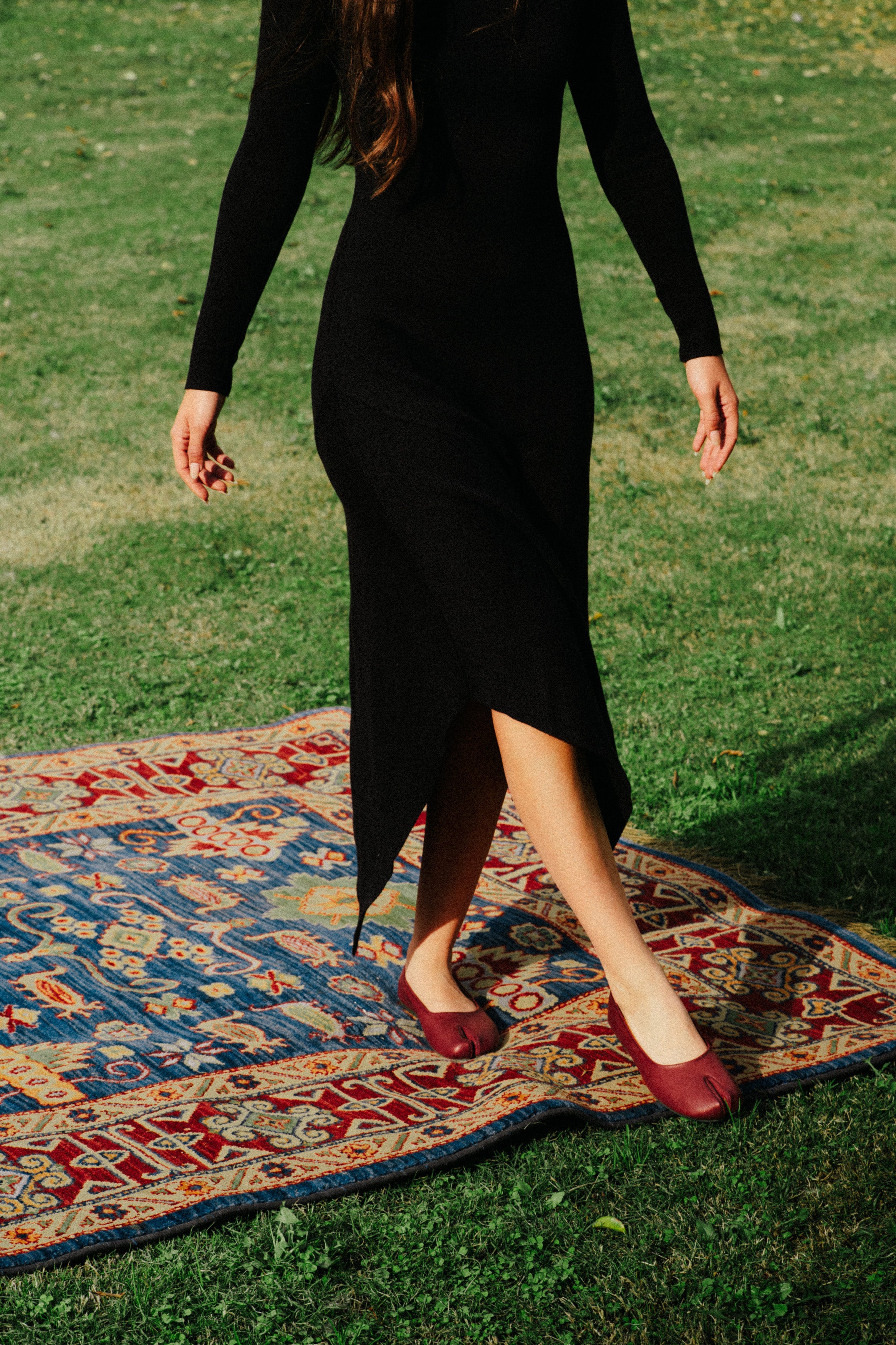 The Split - Burgundy Leather Flats