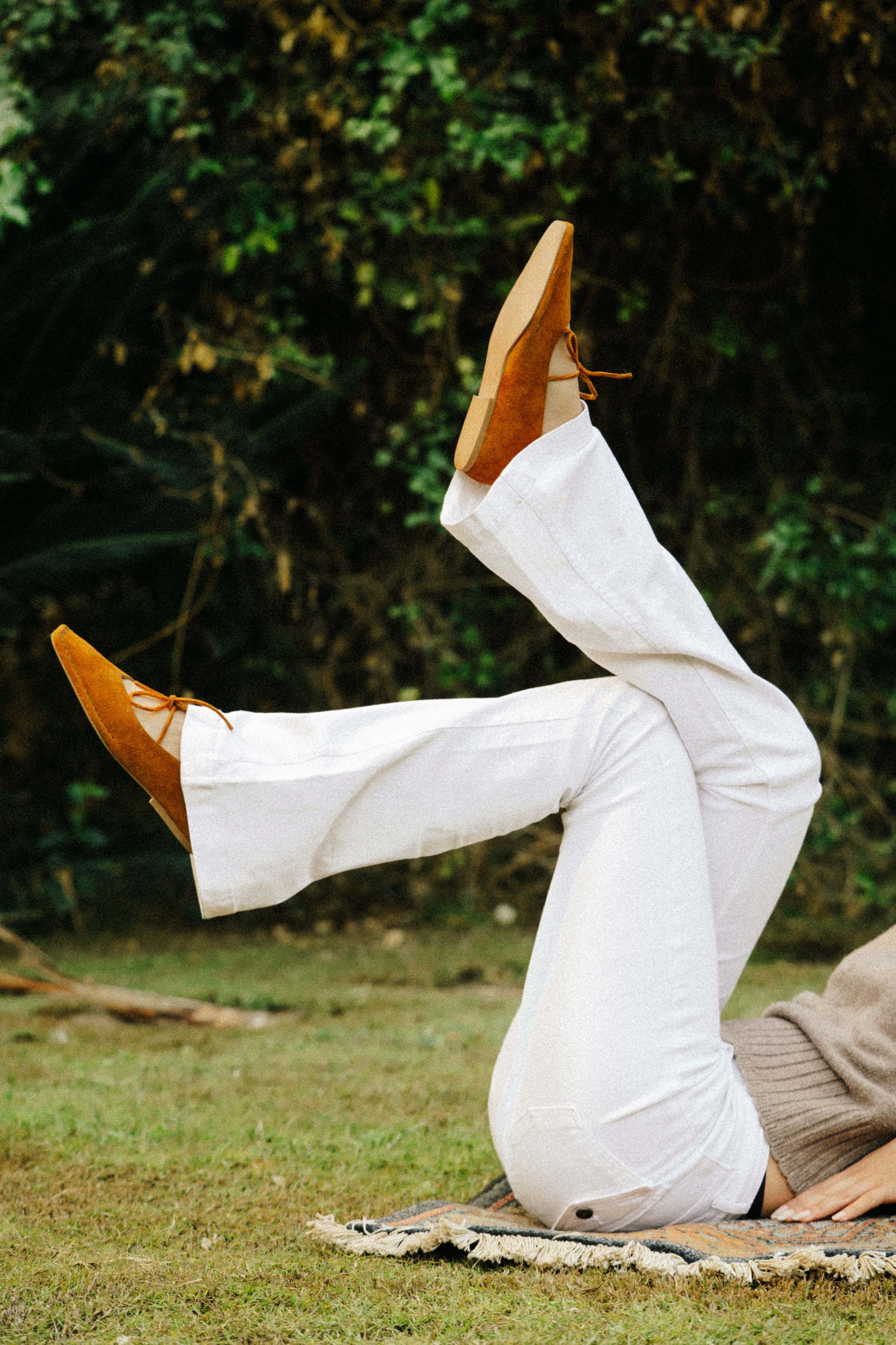Quadra Mustard Suede Leather Ballet Flats