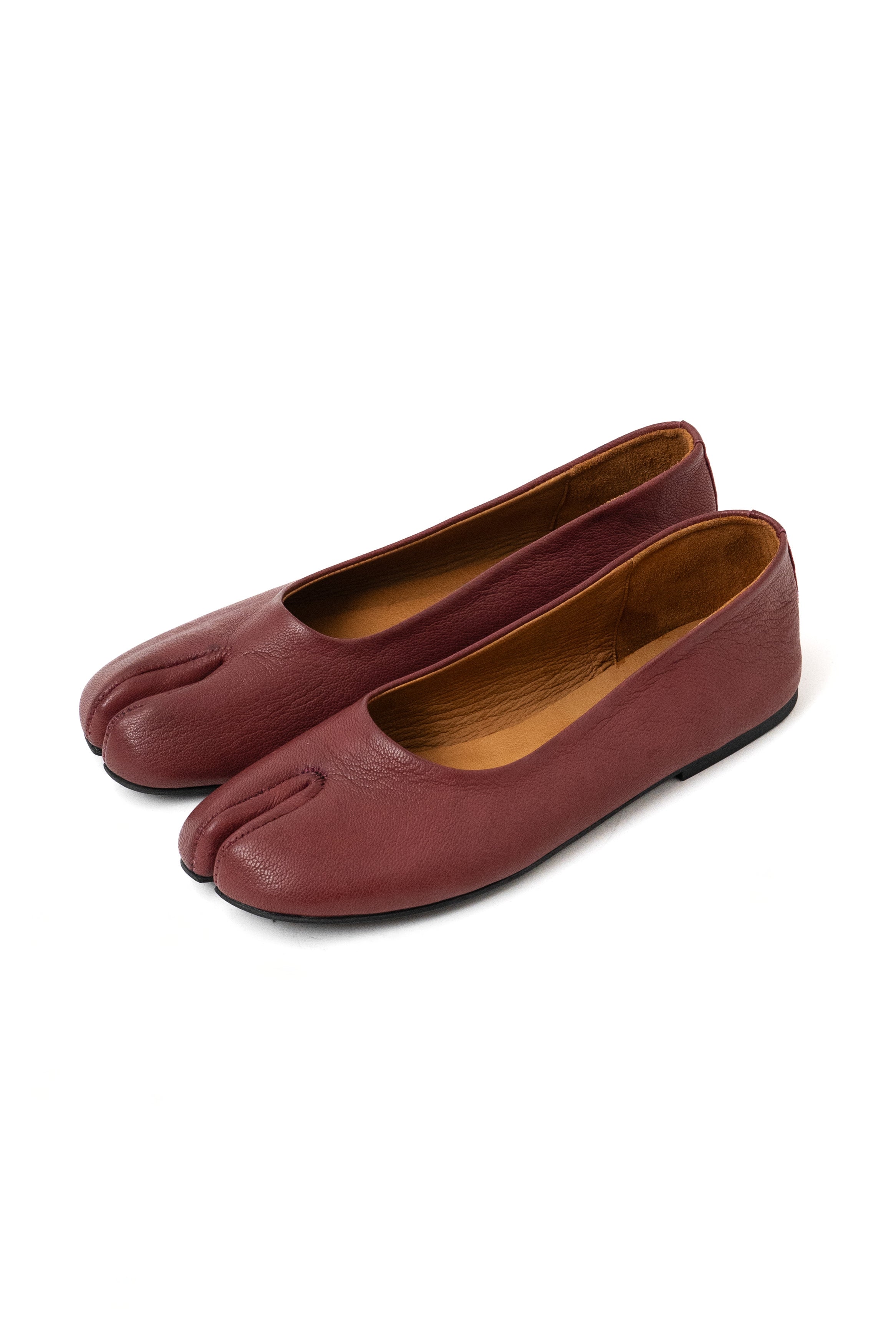 The Split - Burgundy Leather Flats